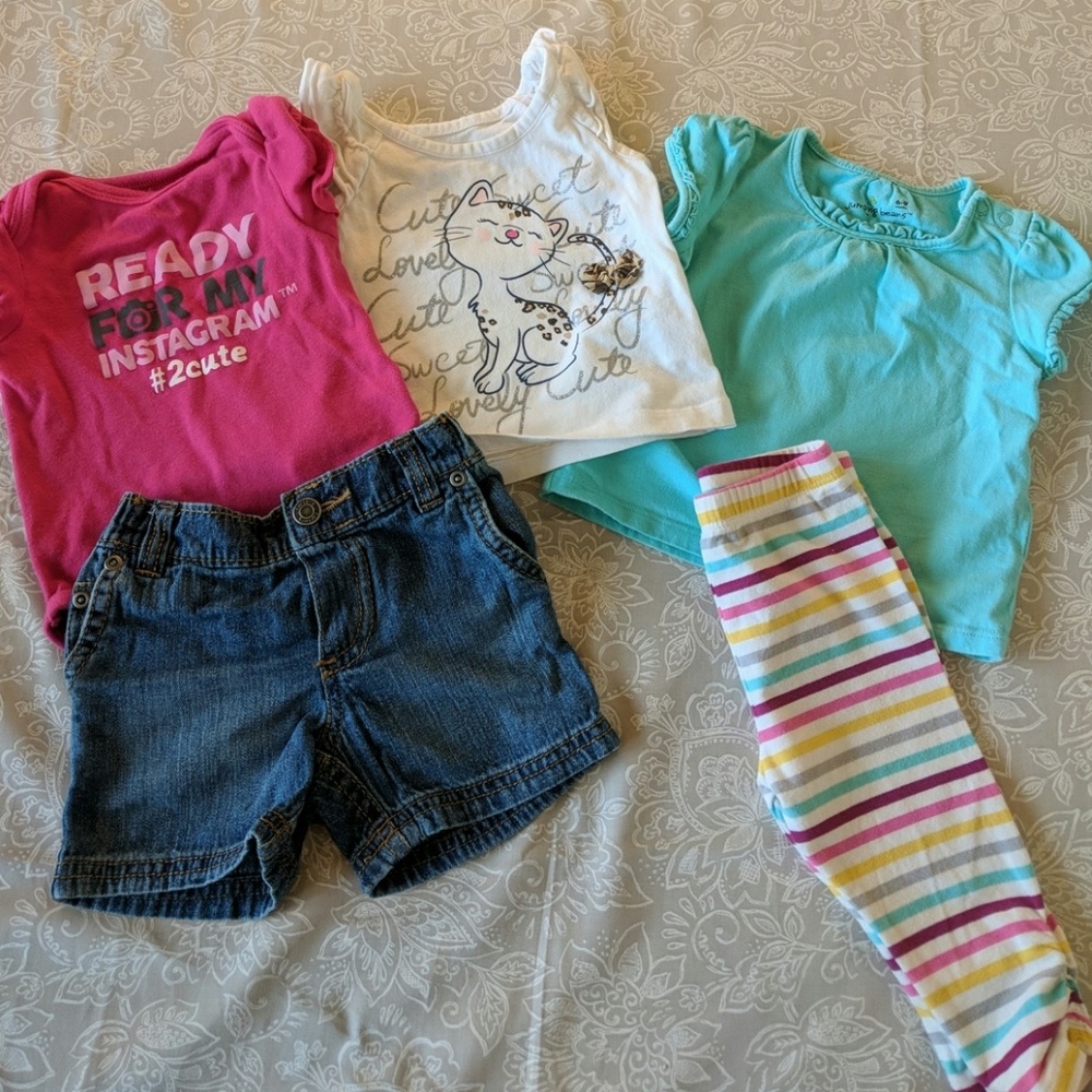 Bundle of 6month baby girl clothes-summer